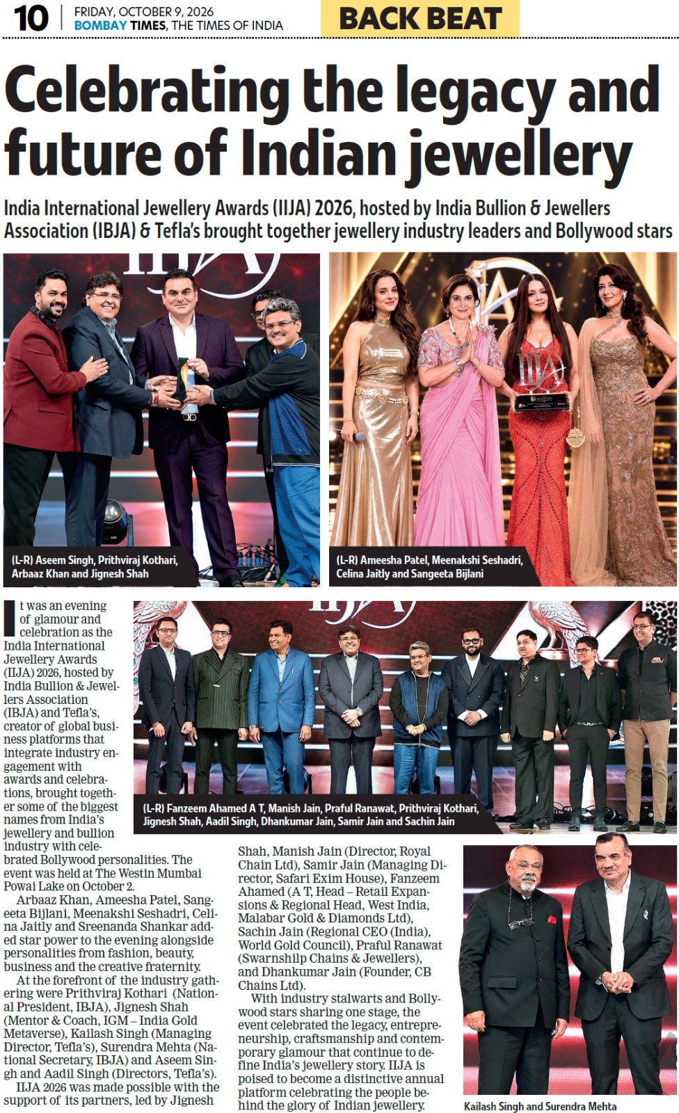 Coach Jignesh Shah at India International Jewellery Awards 2026
